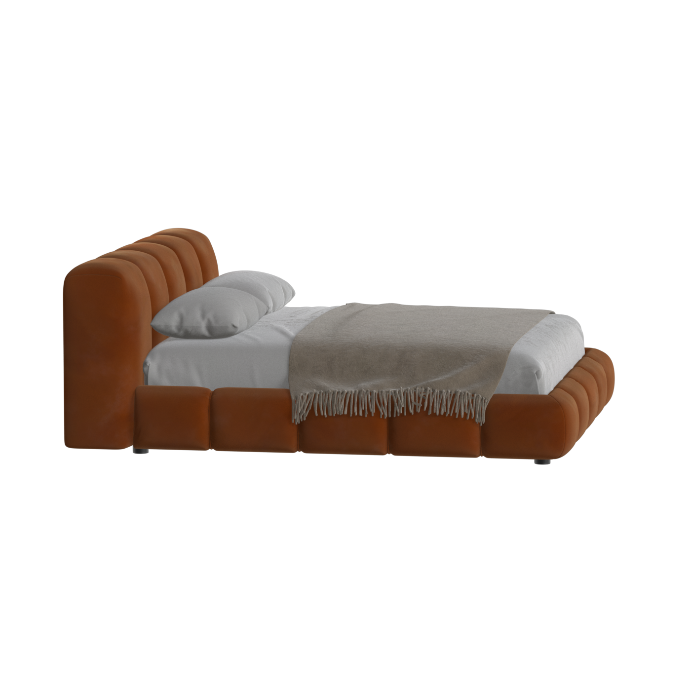 Flauschiges Doppelbett