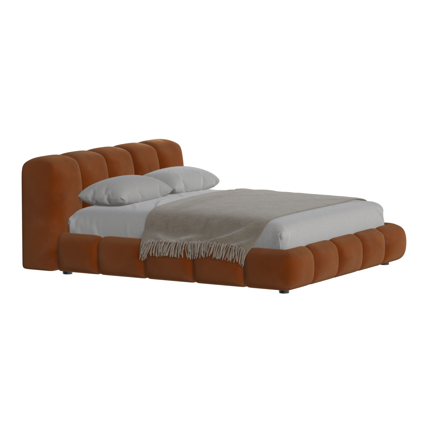 Flauschiges Doppelbett