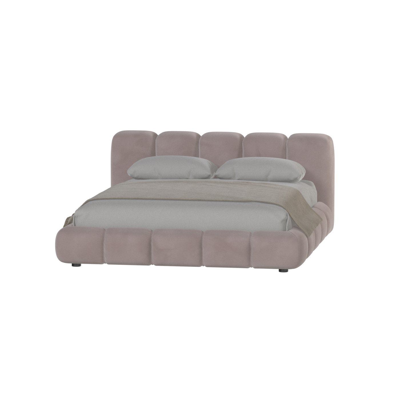 Flauschiges Doppelbett