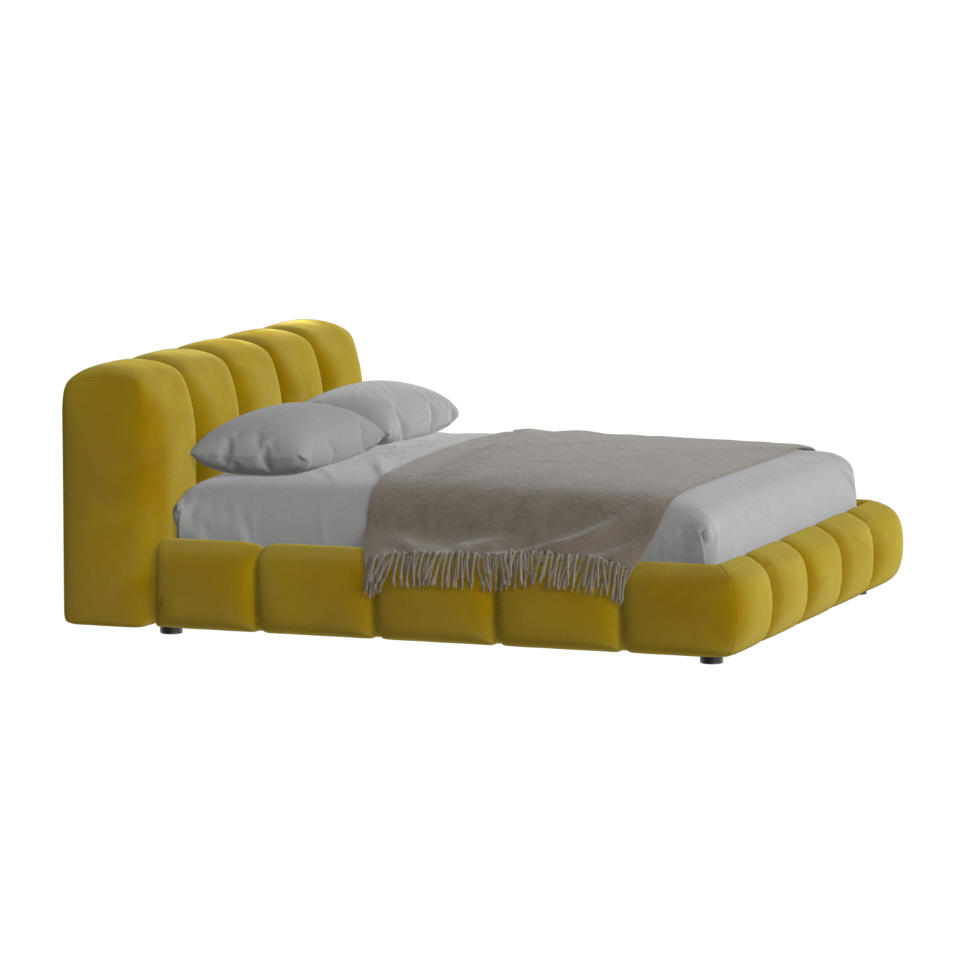 Flauschiges Doppelbett