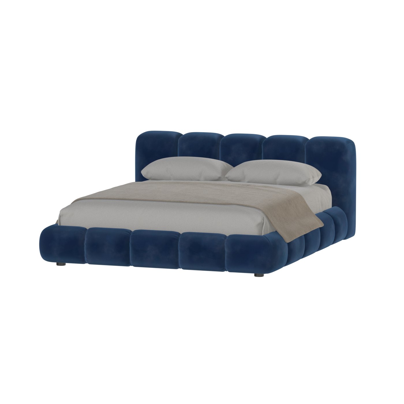 Flauschiges Doppelbett