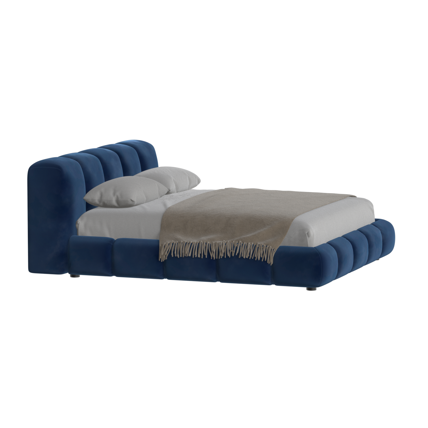 Flauschiges Doppelbett