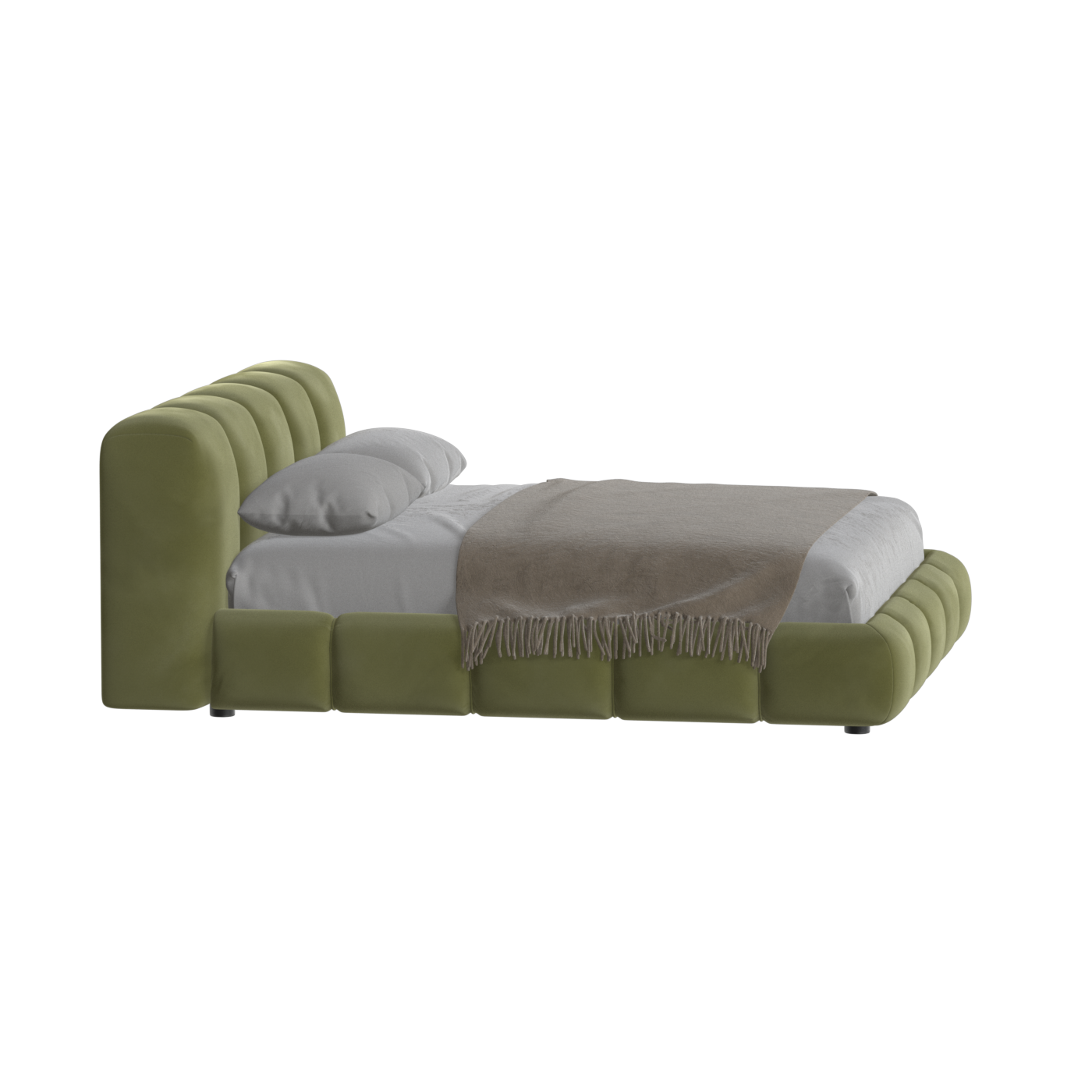 Flauschiges Doppelbett