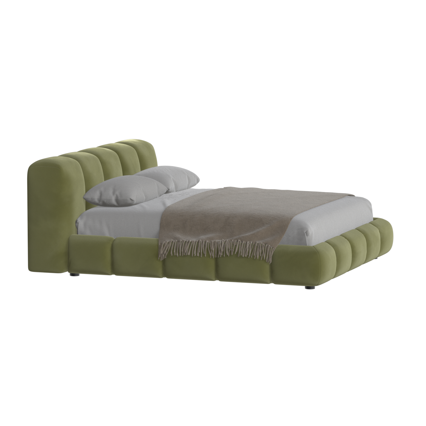 Flauschiges Doppelbett