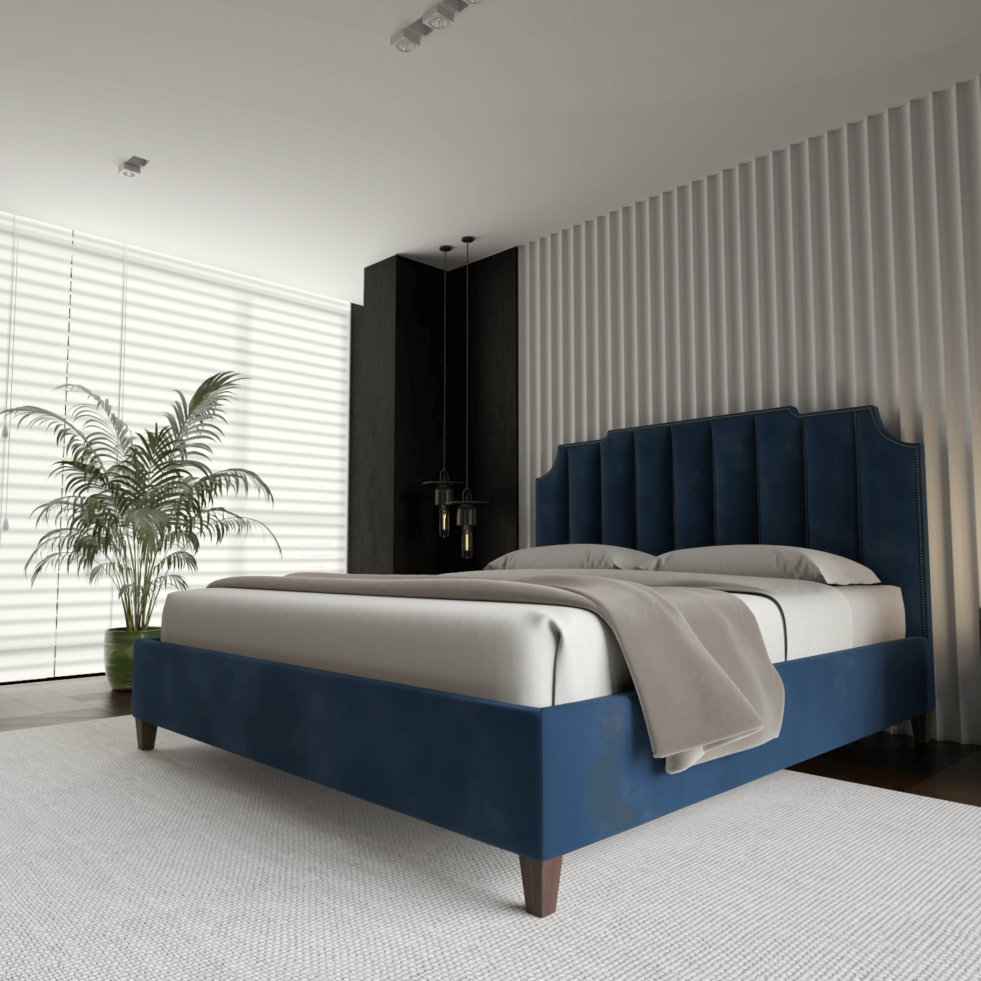 Gabriella Bed with High headboard