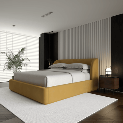 Giacomo Double Bed with Wide Panelled Headboard