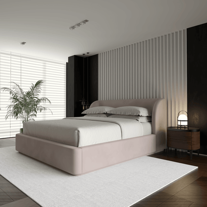Giacomo Double Bed with Wide Panelled Headboard