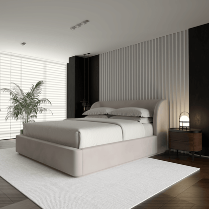 Giacomo Double Bed with Wide Panelled Headboard