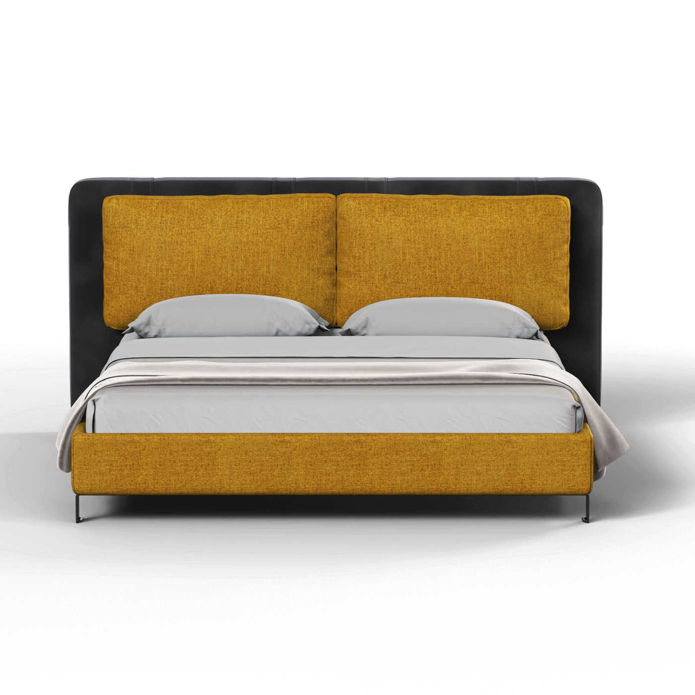 Giovanna Double Bed with Elegant Headboard