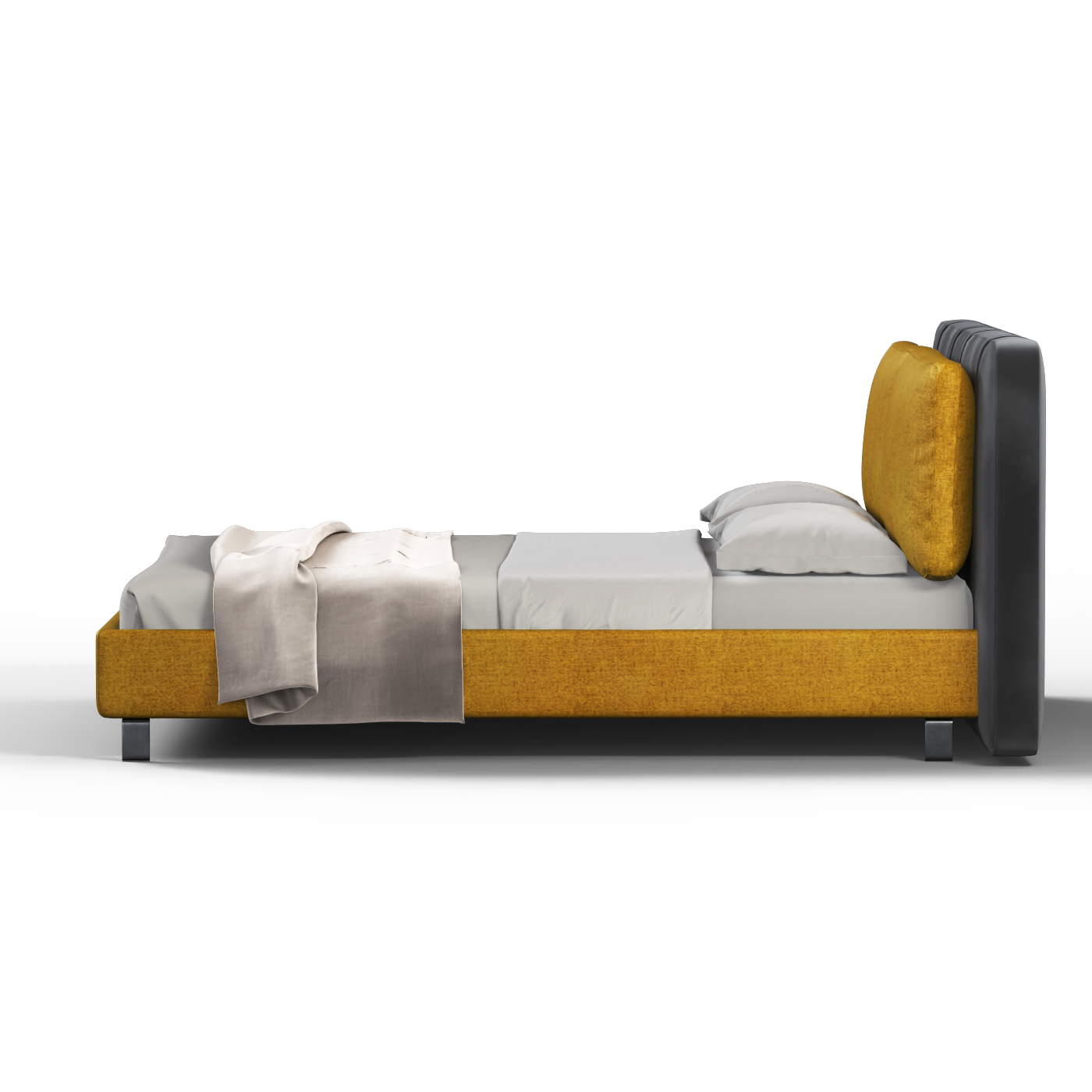 Giovanna Double Bed with Elegant Headboard