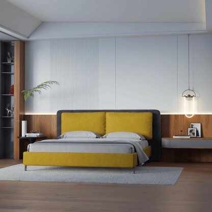 Giovanna Double Bed with Elegant Headboard