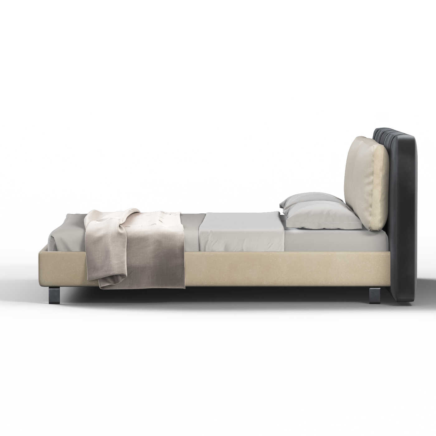 Giovanna Double Bed with Elegant Headboard
