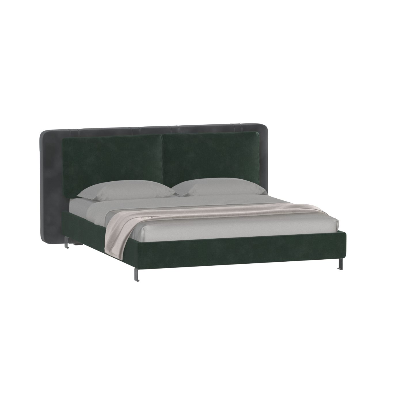 Giovanna Double Bed with Elegant Headboard