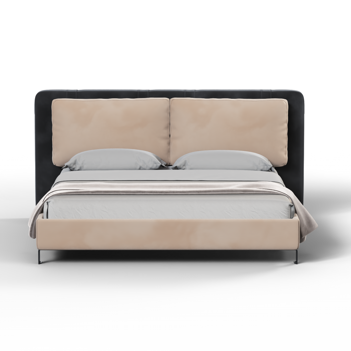Giovanna Double Bed with Elegant Headboard
