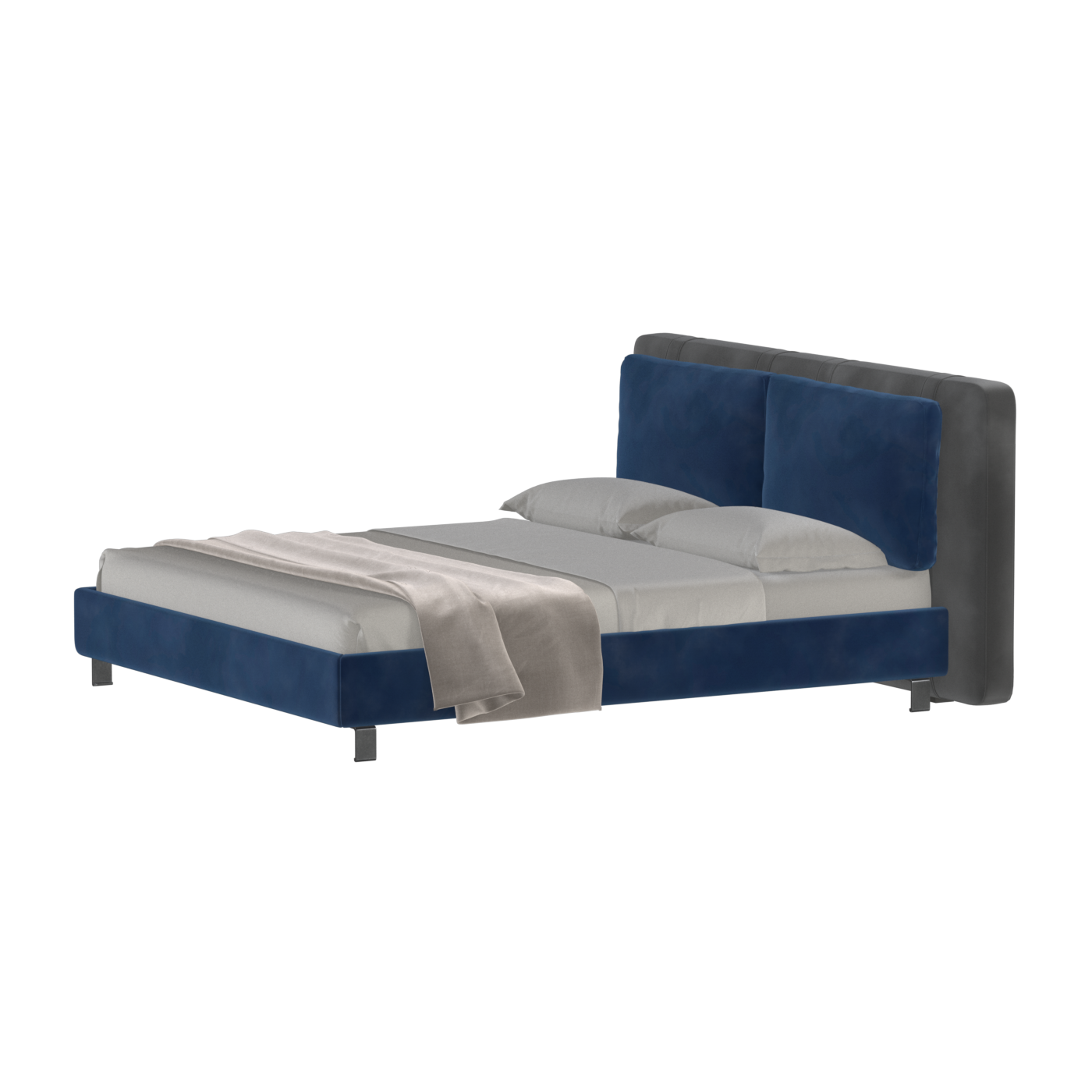 Giovanna Double Bed with Elegant Headboard