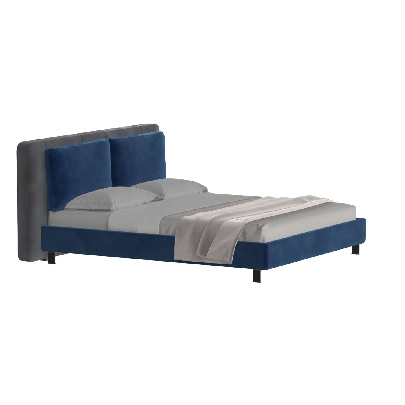 Giovanna Double Bed with Elegant Headboard