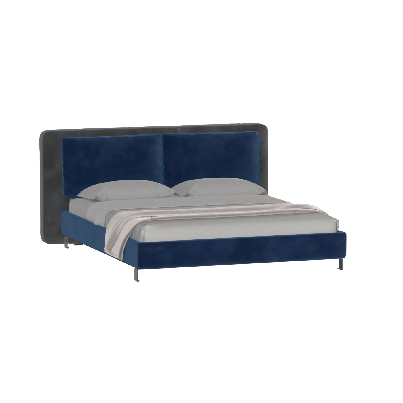 Giovanna Double Bed with Elegant Headboard