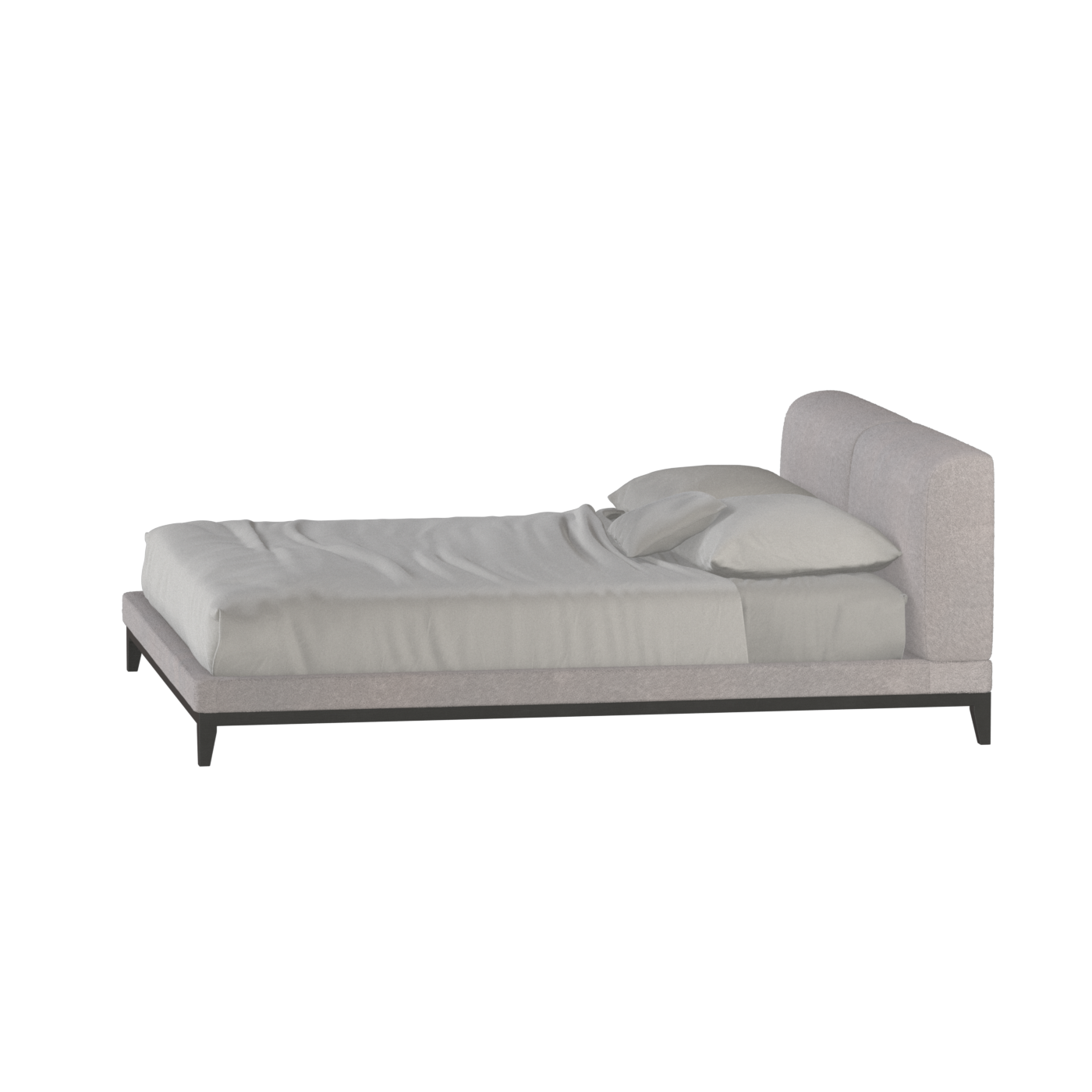 Lit double rembourré Infinity avec tête de lit élégante