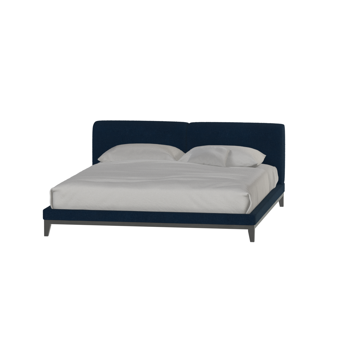 Infinity Upholstered Double Bed with Elegant Headboard