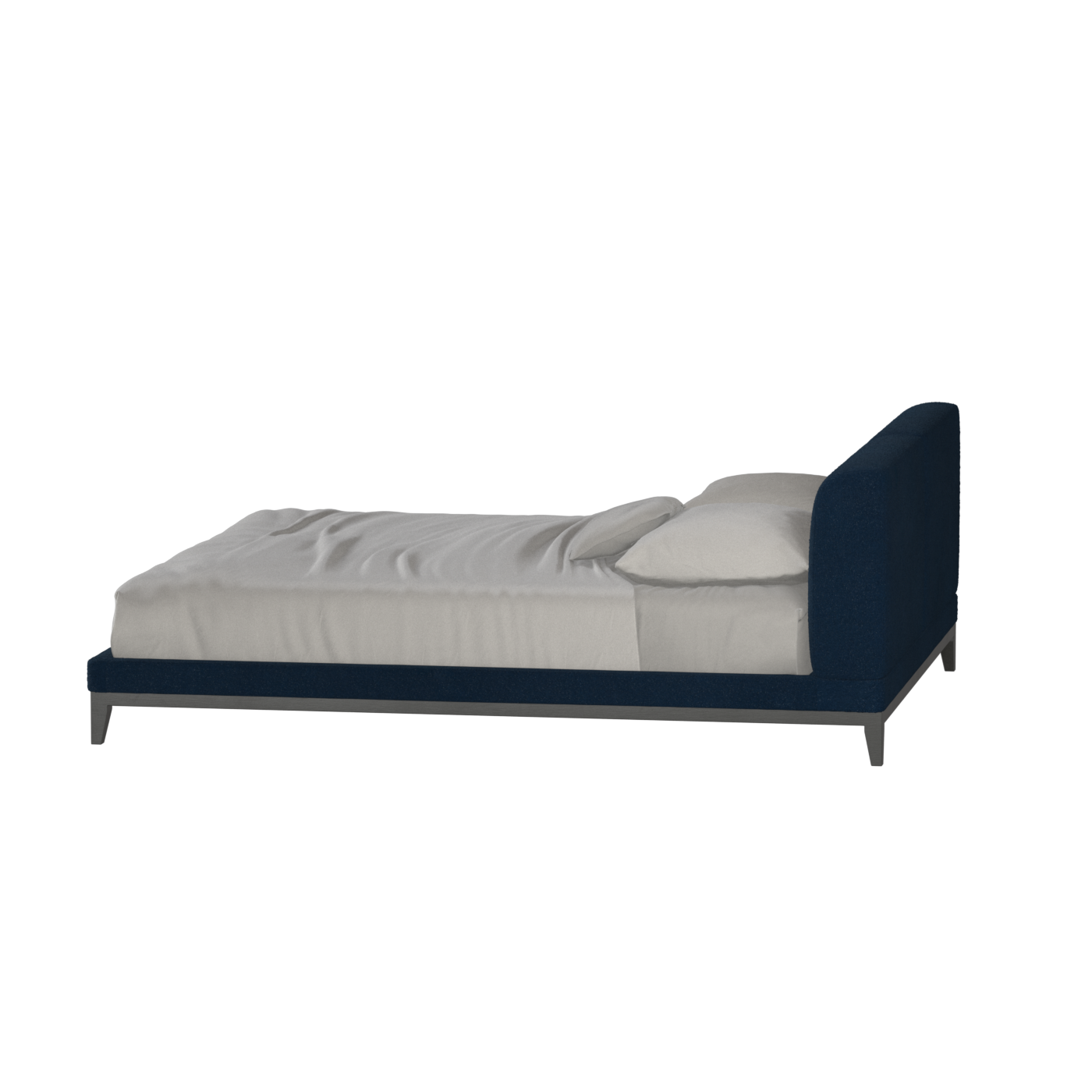 Infinity Upholstered Double Bed with Elegant Headboard
