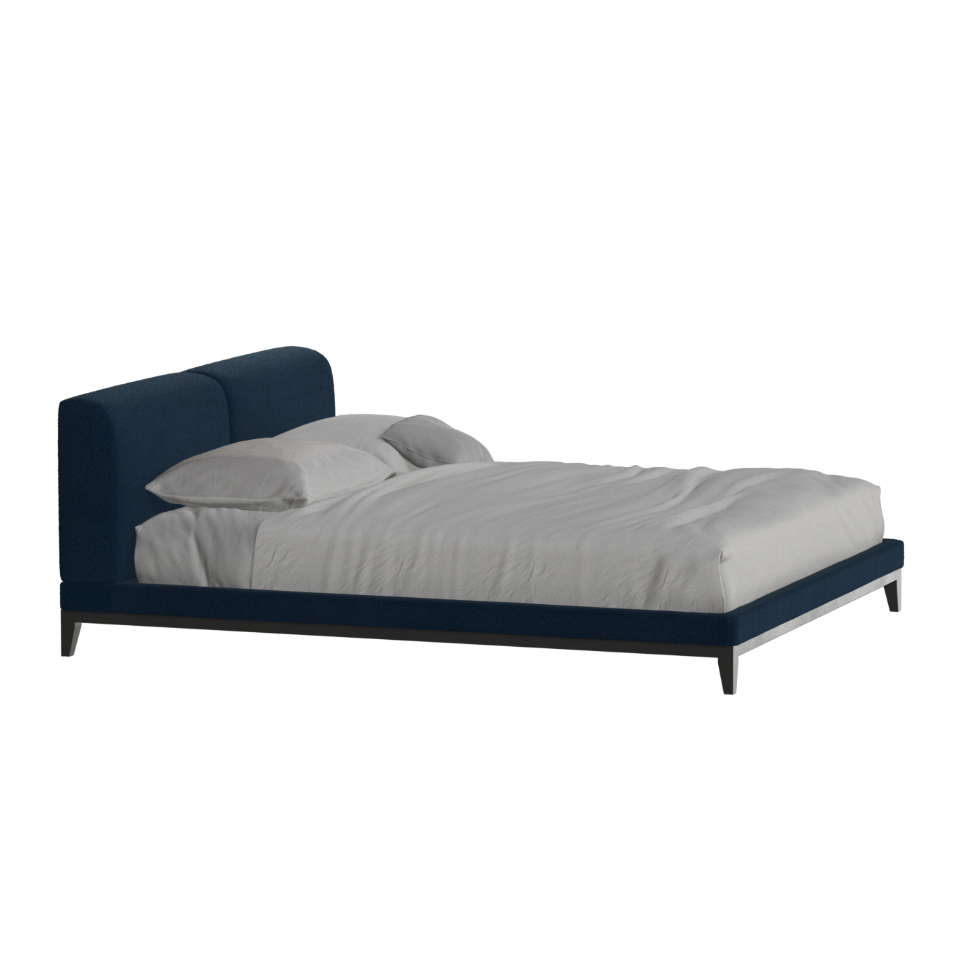 Infinity Upholstered Double Bed with Elegant Headboard