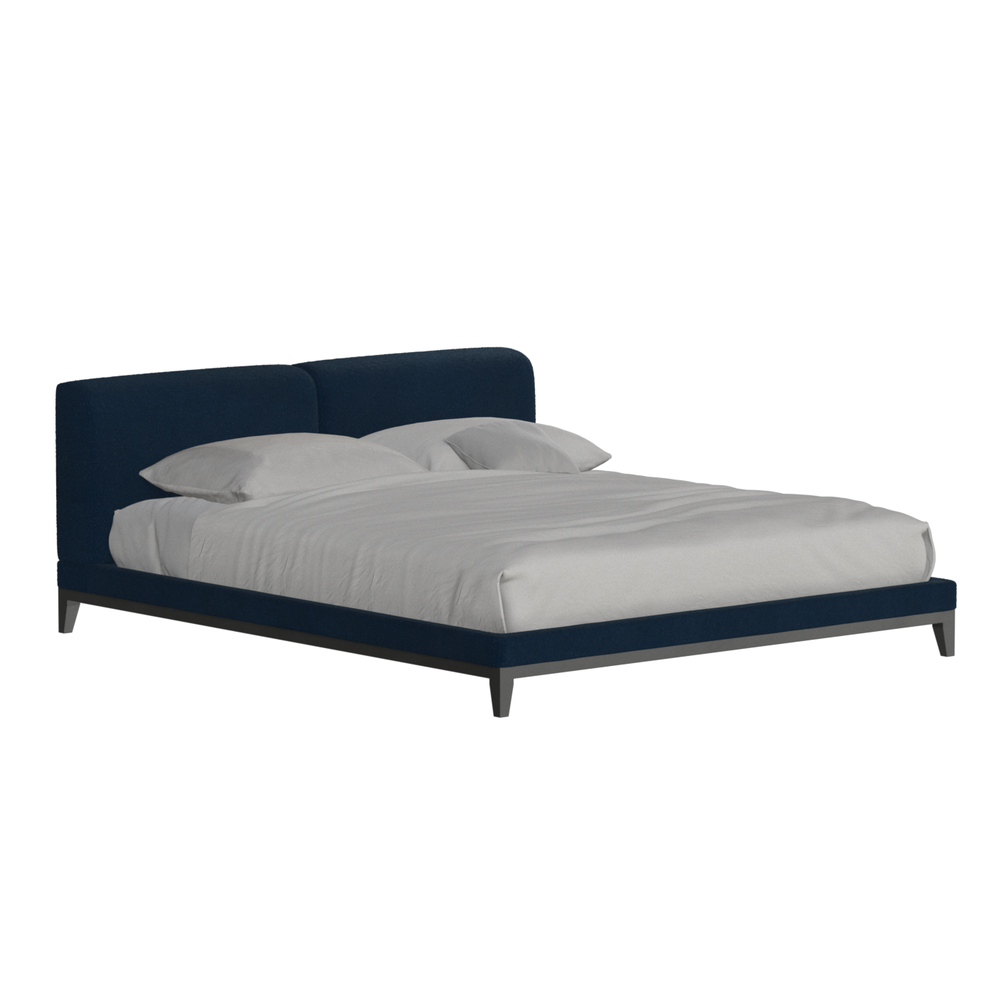 Infinity Upholstered Double Bed with Elegant Headboard