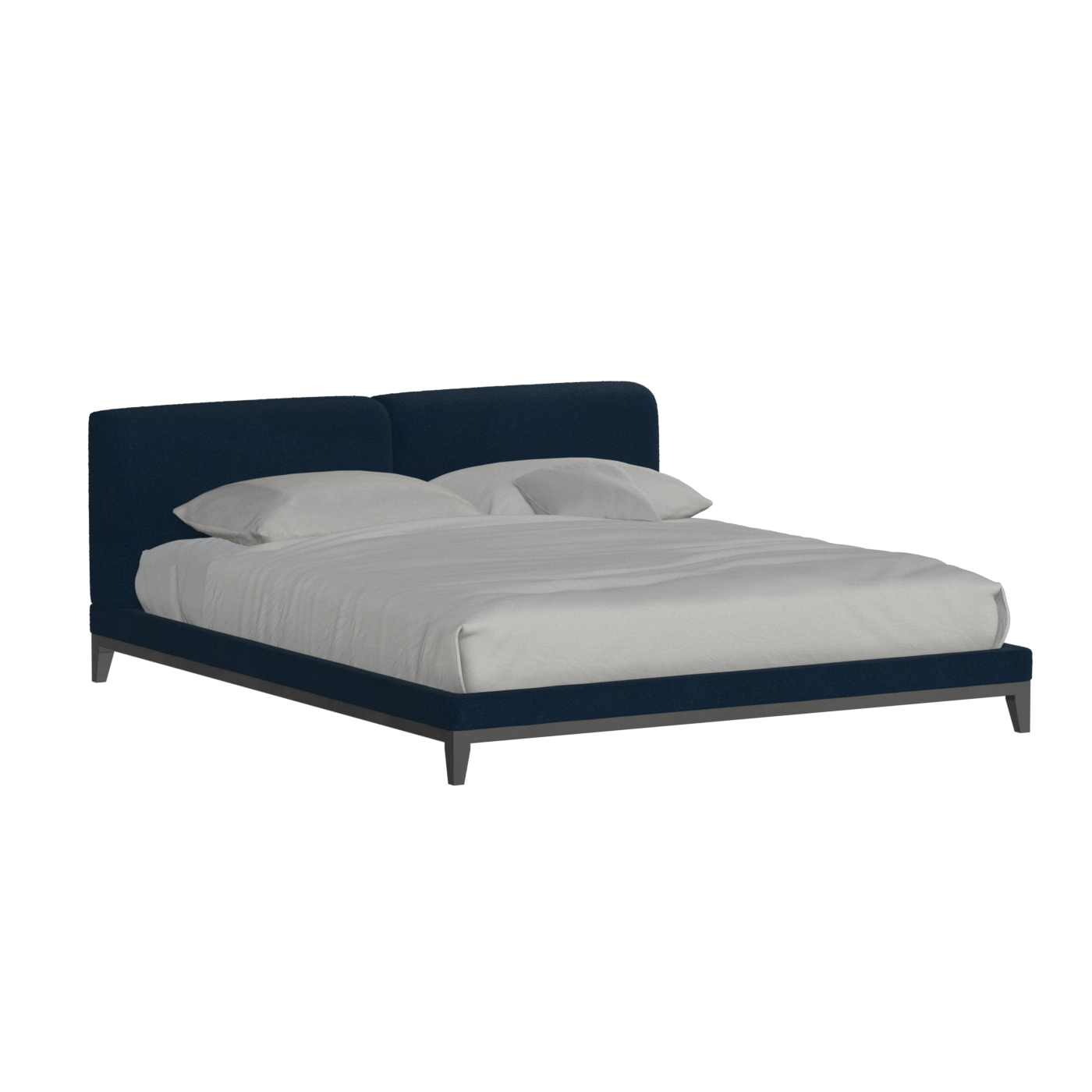 Infinity Upholstered Double Bed with Elegant Headboard