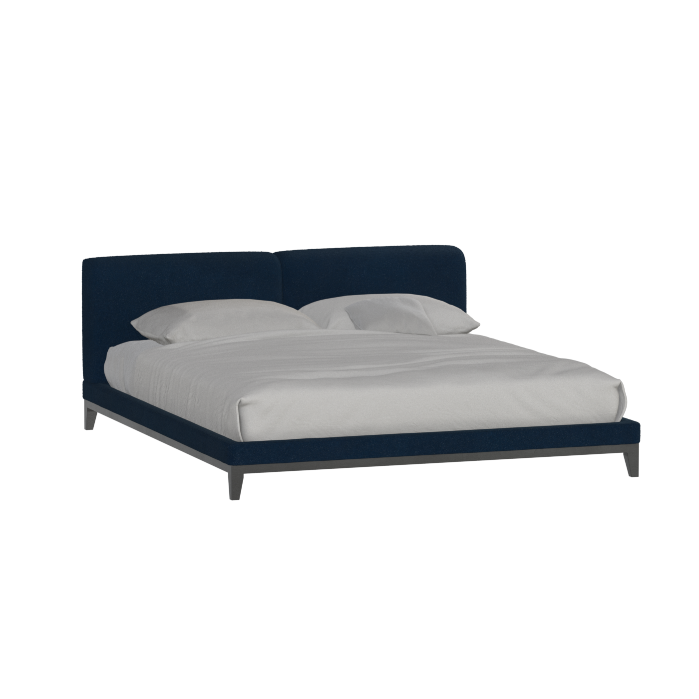 Infinity Upholstered Double Bed with Elegant Headboard