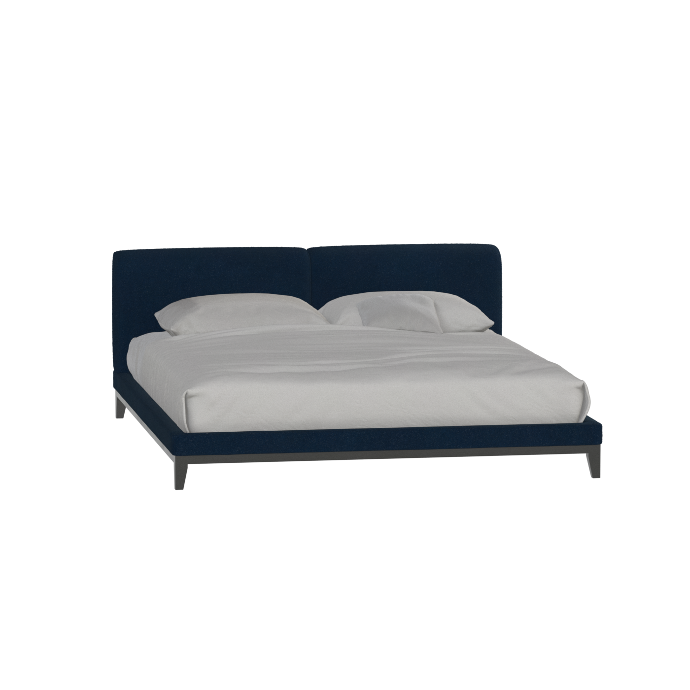 Infinity Upholstered Double Bed with Elegant Headboard