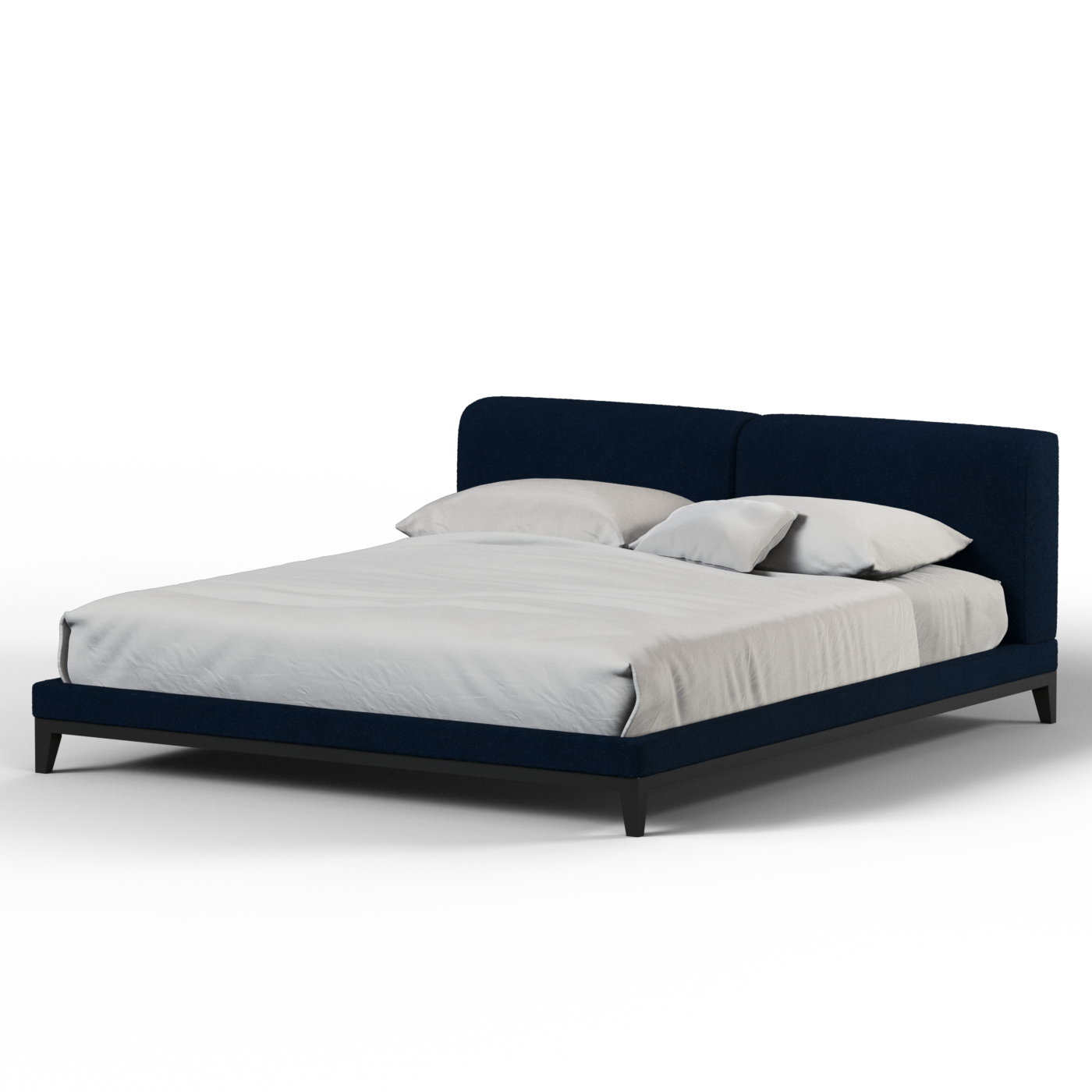 Infinity Upholstered Double Bed with Elegant Headboard
