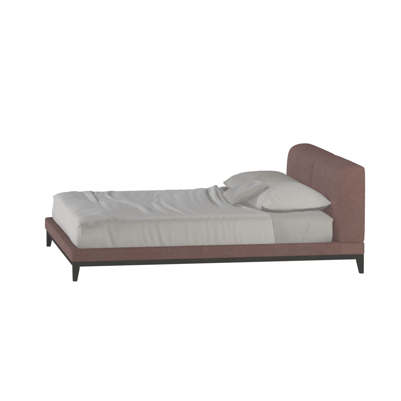Lit double rembourré Infinity avec tête de lit élégante
