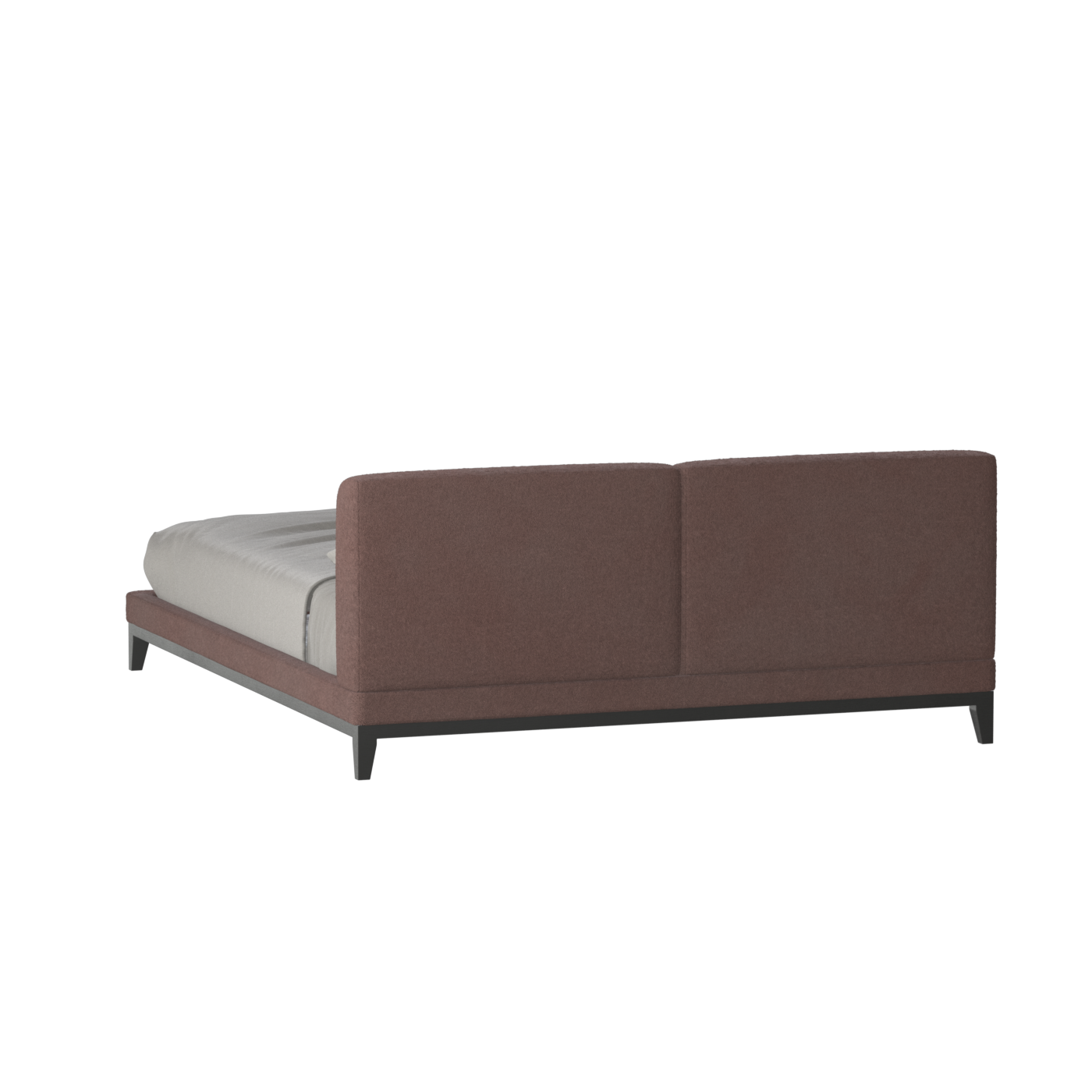 Lit double rembourré Infinity avec tête de lit élégante