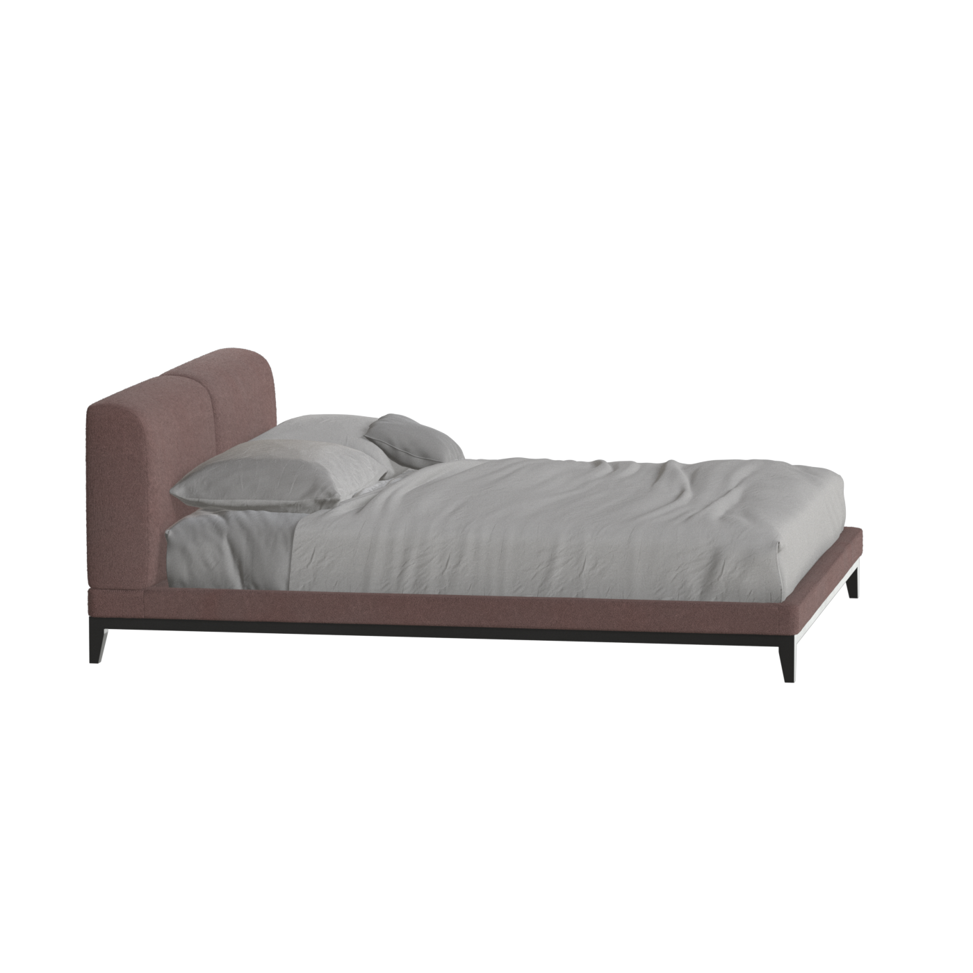 Lit double rembourré Infinity avec tête de lit élégante