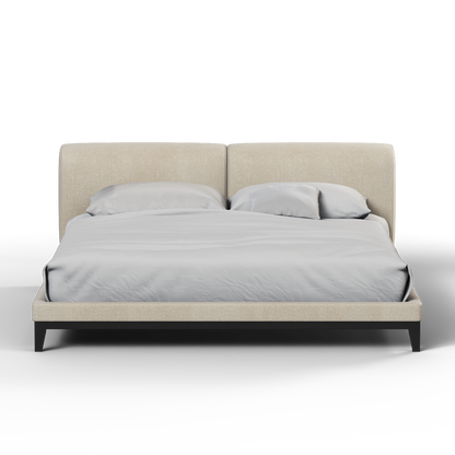 Infinity Upholstered Double Bed with Elegant Headboard