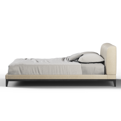 Infinity Upholstered Double Bed with Elegant Headboard