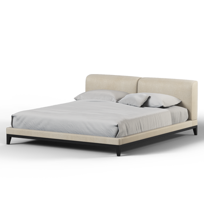 Infinity Upholstered Double Bed with Elegant Headboard