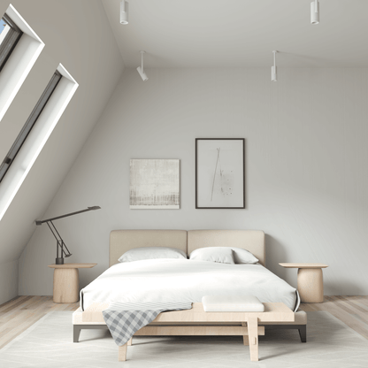 Infinity Upholstered Double Bed with Elegant Headboard