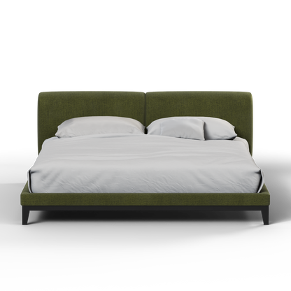Infinity Upholstered Double Bed with Elegant Headboard