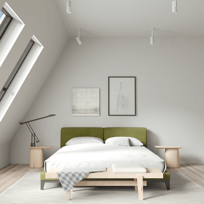 Infinity Upholstered Double Bed with Elegant Headboard