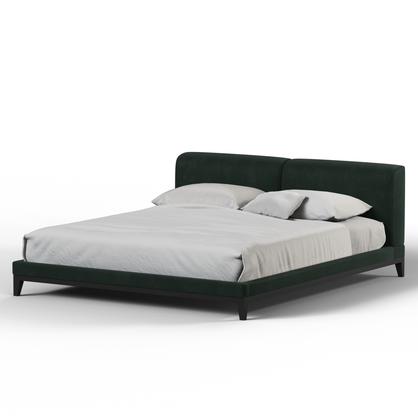 Infinity Upholstered Double Bed with Elegant Headboard