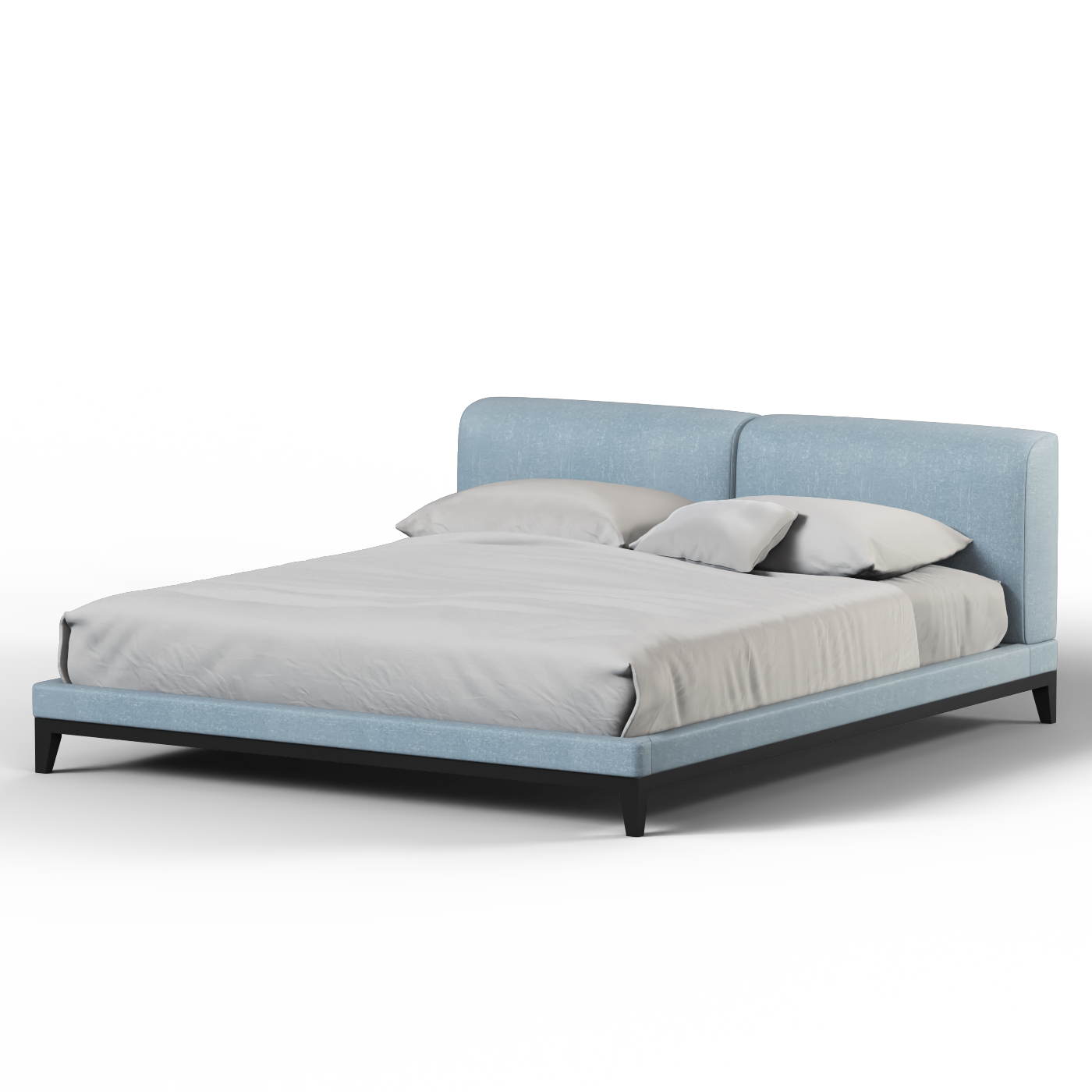Infinity Upholstered Double Bed with Elegant Headboard
