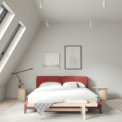 Infinity Upholstered Double Bed with Elegant Headboard