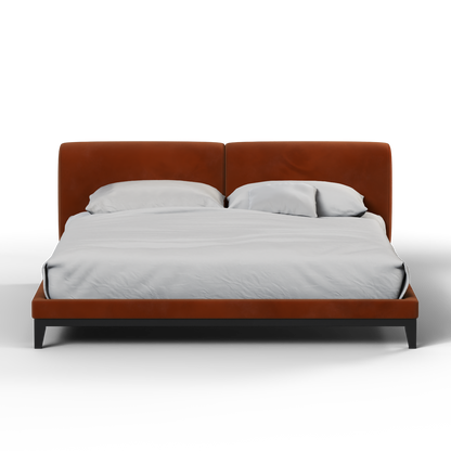 Infinity Upholstered Double Bed with Elegant Headboard