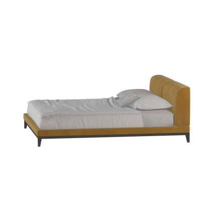 Lit double rembourré Infinity avec tête de lit élégante