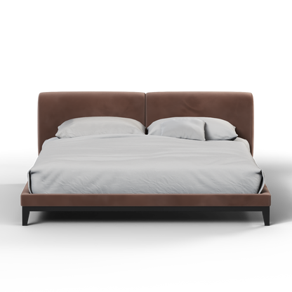 Infinity Upholstered Double Bed with Elegant Headboard