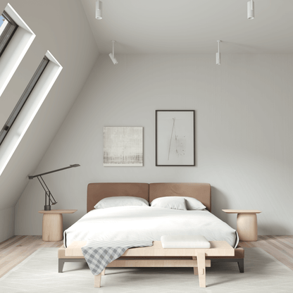 Infinity Upholstered Double Bed with Elegant Headboard