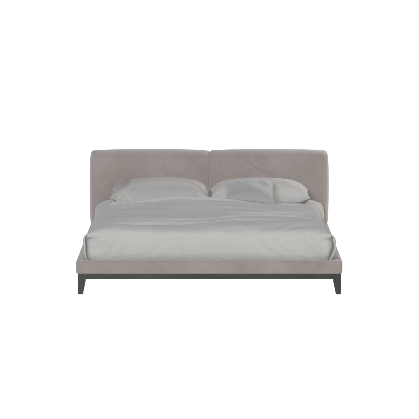 Infinity Upholstered Double Bed with Elegant Headboard