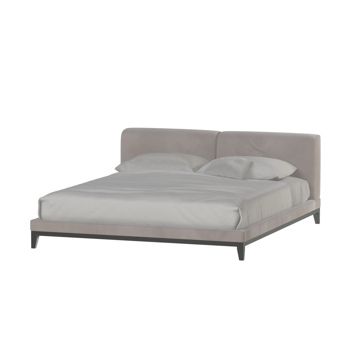 Infinity Upholstered Double Bed with Elegant Headboard