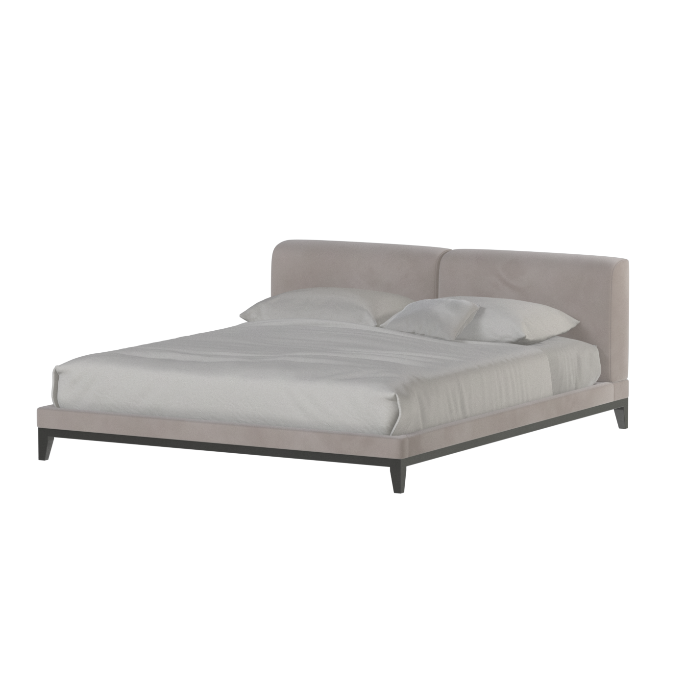 Infinity Upholstered Double Bed with Elegant Headboard