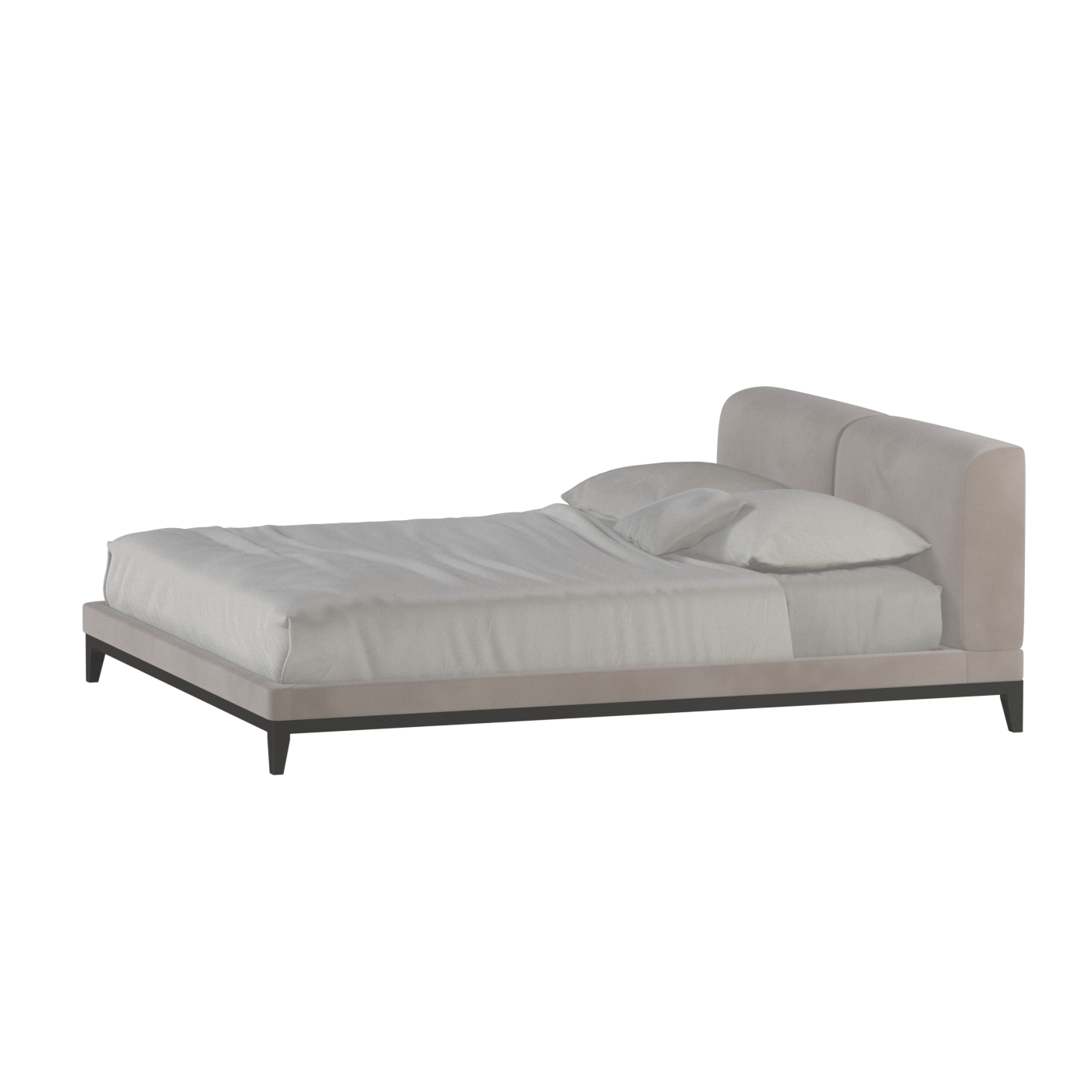 Infinity Upholstered Double Bed with Elegant Headboard